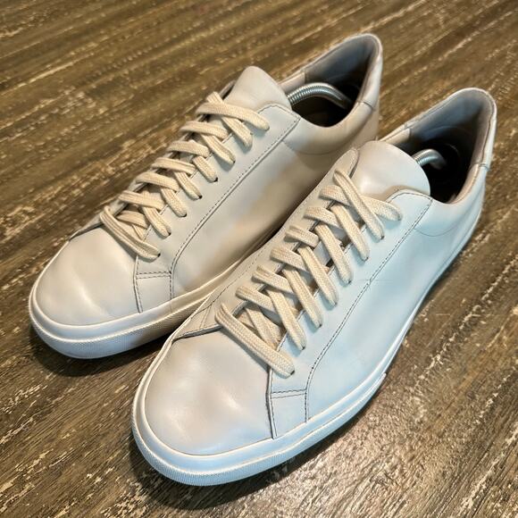 Vince Low Top Designer Casual Leather Lace Up Sneakers White Men’s Size US 11M main image 12